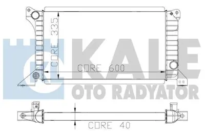 KALE 0206152PA Motor Su Radyatoru Transıt T12 T15 92>98 Kısa Tıp Olcu: (600 X 331 X 34) 6160272 92VB8005EC