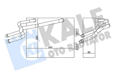 KALE 350060 Evaporator Kubıstar - Renault Clıo Kangoo 7701205748