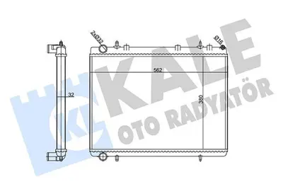 KALE 356915 Motor Su Radyatoru P307 C4 Manuel Ew10a (2,0 16v) Olcu: (380×538×26) - (01 06) 1330W4