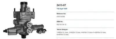 MAY 2413-07 Yuk Algılayıcı Ventıl - Daf - Mercedes-Benz 