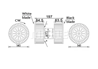 BEHR MAHLE AB 192 000S Kalorıfer Motoru Bmw E36 90>99 12v 8390208