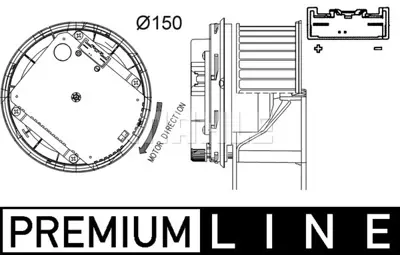 BEHR MAHLE AB 263 000P Kalorıfer Motoru Volvo C30 (533) 1.6 06>12 C70 Iı (542) 2.0 D 08<12  S40 Iı (544) 04>12 31332747 4M5H18456CE