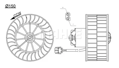 BEHR MAHLE AB 44 000S Kalorıfer Motoru Bmw E36 12v Klimasız 8390434