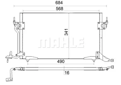 BEHR MAHLE AC 182 001S Klima Radyatoru P306 Partner Xsara Xsara Iı Zx Benzınlı 9645975680