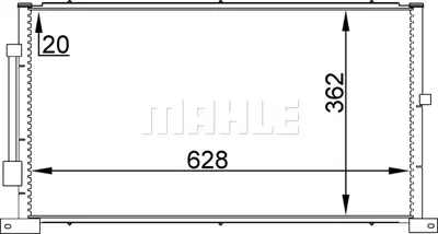 BEHR MAHLE AC 258 000S Klima Radyatoru Mondeo 1,8 / 2,0 16v / 2,0tdcı (00 07) Manuel Klimalı Olcu: (669 X 361 X Ss) ME1S7H19710AE