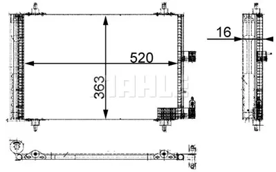 BEHR MAHLE AC 350 000S Klima Radyatoru (Kondenser) Otomatık Sogutma Xsara-607-406 Ym 2,0hdı 9652829180