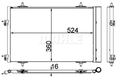 BEHR MAHLE AC 40 000P Klima Radyatoru (Kondanser) P508 C5 Iıı Dv6c Ep6c Ep6cdt Ep6dt 6455JC