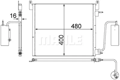 BEHR MAHLE AC 408 000S A/C Condenseropel Vectra C / Sıgnum 1850084