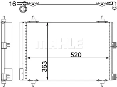 BEHR MAHLE AC 447 000P Kondenser ( Klima Radyatoru) 9645964780A