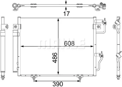 BEHR MAHLE AC 475 001S Kondenser ( Klima Radyatoru) MR513110