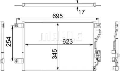 BEHR MAHLE AC 483 000S A/C Condensermıtsubıshı Pajero MR398788