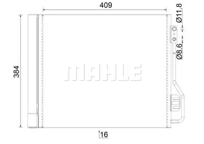 BEHR MAHLE AC 488 000S Klima Radyatoru Smart Fortwo Cabrio (451) 07> Fortwo Coupe (451) 07> A4515000154