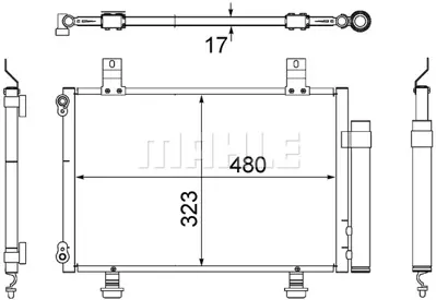 BEHR MAHLE AC 495 000S A/C Condensersuzukı Swıft 05~ 9531063J00