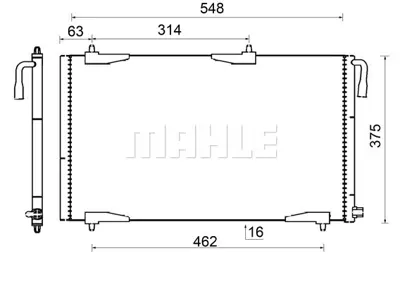 BEHR MAHLE AC 501 000S Klima Radyatoru (Kondanser) P206 1.4 8v / 16v 1.6 8v / 16v 1.4hdı 206+ (T3e) Tu3a Dv4c Dv4td 6455CJ 6455FY