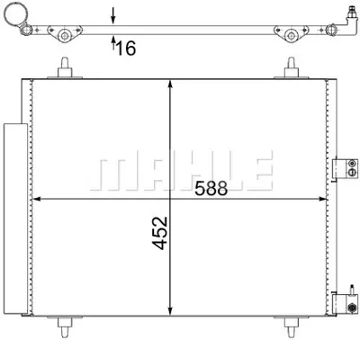 BEHR MAHLE AC 515 000S Klima Radyatoru  P807 2.2 Hdı 03> Expert 2.0 16v 07>16 / Scudo 07>16 1489398080 6455AP