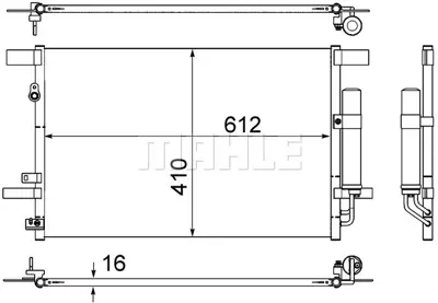 BEHR MAHLE AC 557 000S Kondenser ( Klima Radyatoru) 6477K5 7812A204