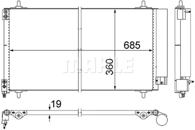 BEHR MAHLE AC 592 000S Klima Radyatoru C5 Iı C5 Iıı C6 P407 P607 2.2hdı 16v / 2.7 16v / 2.0 16v Otomatık Sogutma 96527757