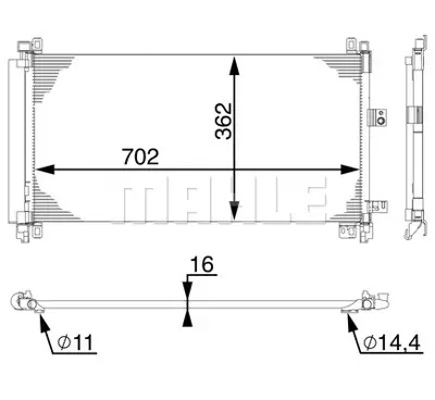 BEHR MAHLE AC 597 000S Klima Radyatoru 508- C5 Iıı 9816999380