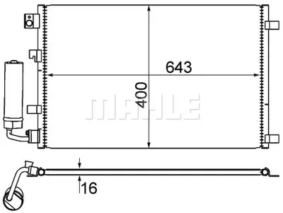 BEHR MAHLE AC 604 001S Kondenser ( Klima Radyatoru) 92100JD20A