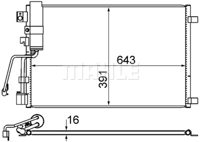 BEHR MAHLE AC 605 000S Kondenser ( Klima Radyatoru) 92100JD51A