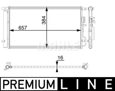 BEHR MAHLE AC 64 000P Kondenser ( Klima Radyatoru) 97606D7550