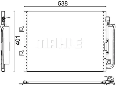 BEHR MAHLE AC 641 000S A/C Condenserrenault Twıngo 921006980R