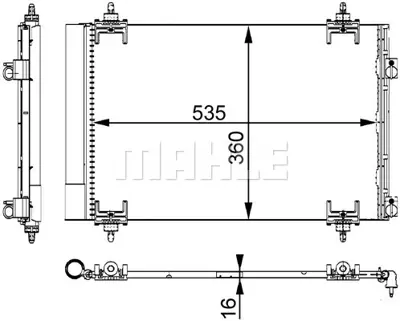 BEHR MAHLE AC 667 000S Klima (Kondanser) Radyatoru (Premıum) C4 C4 Pıcasso Berlıngo Iıı Partner Tepe P308 P3008 P5008 C4 Iı 6455GH 9682531580