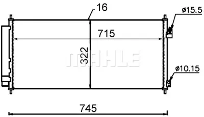 BEHR MAHLE AC 702 000S Klima Radyatoru Honda Jazz 1.2 1.4 2008> 80110TF0G01