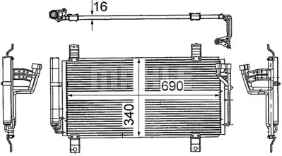 BEHR MAHLE AC 714 000S Kondenser ( Klima Radyatoru) GSYF6148ZA