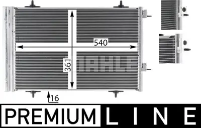 BEHR MAHLE AC 735 000P Klima Radyatoru (Kondanser) (Premıum) P508 C5 Iıı Dv6c Ep6c Ep6cdt Ep6dt 6455JA