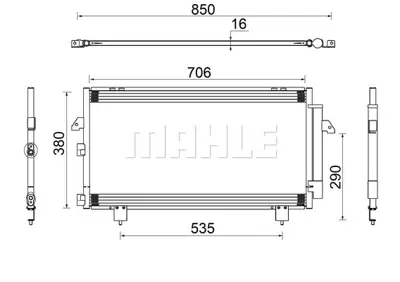 BEHR MAHLE AC 796 000S Kondenser ( Klima Radyatoru) 8846042090