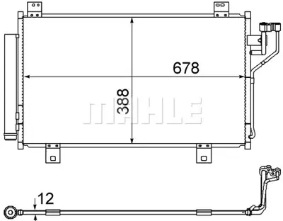 BEHR MAHLE AC 865 000S Kondenser ( Klima Radyatoru) GHR161480B