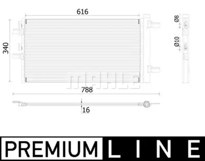 BEHR MAHLE AC 895 000P A/C Condenserbmw 2 (F45) / X1 (F49) 64539286712 9286712