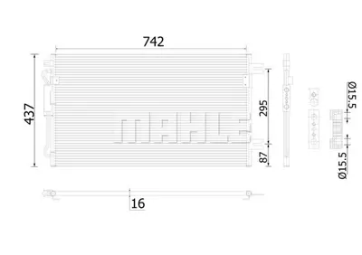 BEHR MAHLE AC 907 000S A/C Condenserchrysler Voyager 