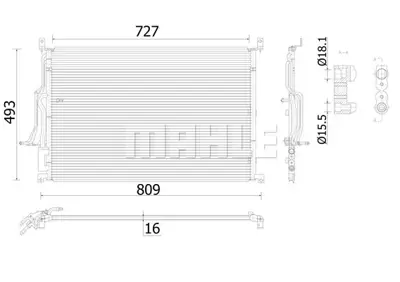 BEHR MAHLE AC 908 000S A/C Condenseraudı A8 4E0260403K