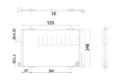 BEHR MAHLE AC 938 000S Kondenser ( Klima Radyatoru) 6455HV