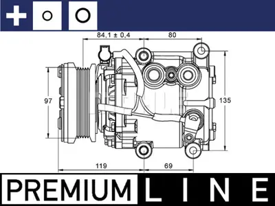 BEHR MAHLE ACP 106 000P Klima Kompresor Komple Mondeo Iıı 00>07 1.8-2.0 Zetec 4586557