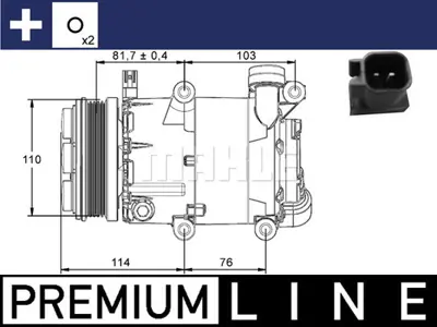 BEHR MAHLE ACP 866 000P Klima Kompresoru  Focus Iı 1.8-2.0 04>11  Volvo V50 (545) 2.0 06>12 S40 Iı (544) 1.8-2.0 06>12  C30 6M5H19D629AF 8603955