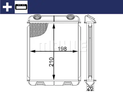 BEHR MAHLE AH 21 000S Interior Heat Exchangerrenault Laguna 01- 7701206524