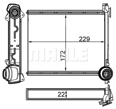 BEHR MAHLE AH 264 000S Kalorıfer Radyatoru P308-Rcz-C3 Pıcasso 6448S4