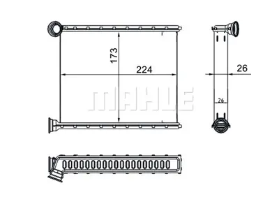 BEHR MAHLE AH 270 000S Kalorıfer Radyatoru 6448V6