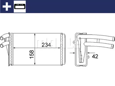 BEHR MAHLE AH 54 000S Interior Heat Exchangeraudı 80 / 90 894819031A