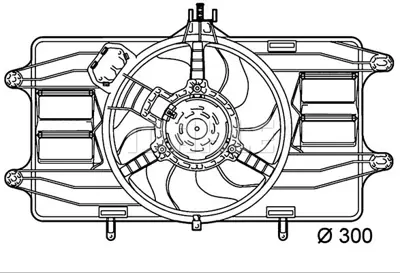 BEHR MAHLE CFF 142 000P Radiator/Condenser Fan Fıat Doblo 1.2 +ac 51738718