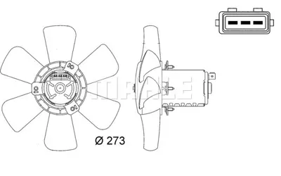 BEHR MAHLE CFF 7 000S Radiator/Condenser Fan Vw Golf Iı (19e) 321959455N