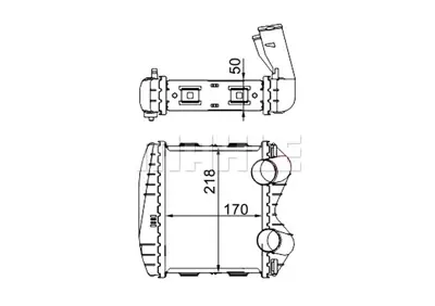 BEHR MAHLE CI 46 000S Turbosarj Radyatoru Smart Fortwo Coupe (450) Roadster Coupe (452) 03>05 