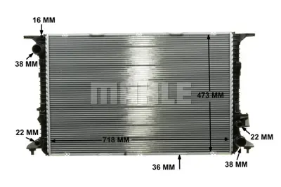 BEHR MAHLE CR 1022 000P Motor Su Radyatoru Audı A8 2,0 2,5 3,0tfsı 3,0tdıq (Otomatık) 10> 4H0121251C