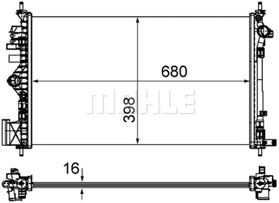 BEHR MAHLE CR 1097 000P Radiatoropel Insıgnıa 13241728