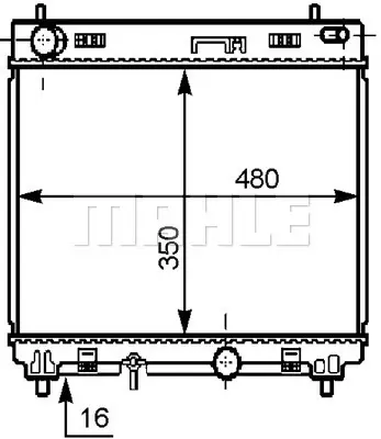 BEHR MAHLE CR 1205 000S Motor Radyator Toyota Yarıs 1.4 d4d 06-> Manuel 164000N050