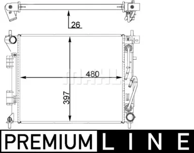 BEHR MAHLE CR 1405 000P Motor Su Radyatoru 1060724 25310A5800