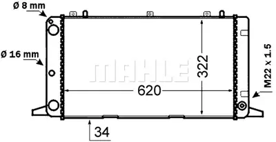 BEHR MAHLE CR 1415 000S Radiatoraudı   80 Iv  91- 893121251H